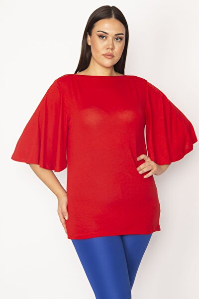 Plus Size Blouse - Red - Relaxed