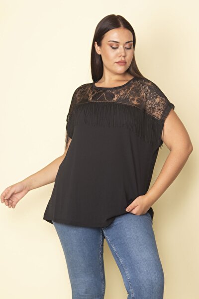 Plus Size Blouse - Black - Relaxed
