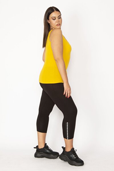 Plus Size Leggings - Black - High Waist