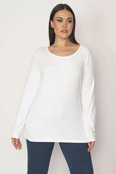 Plus Size Blouse - White - Relaxed