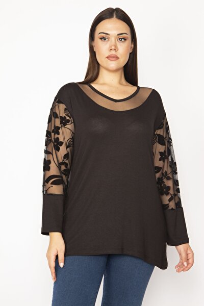 Plus Size Blouse - Black - Regular fit