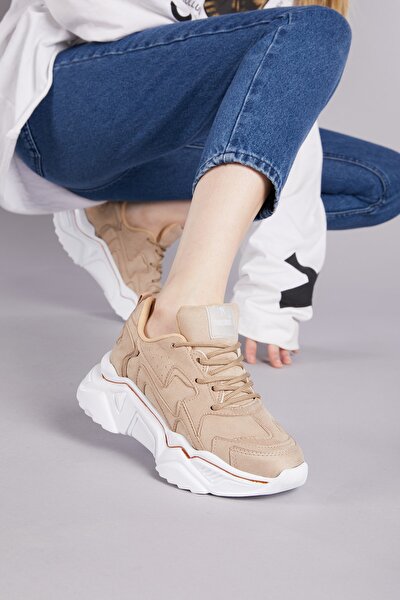 Sneakers - Beige - Flat