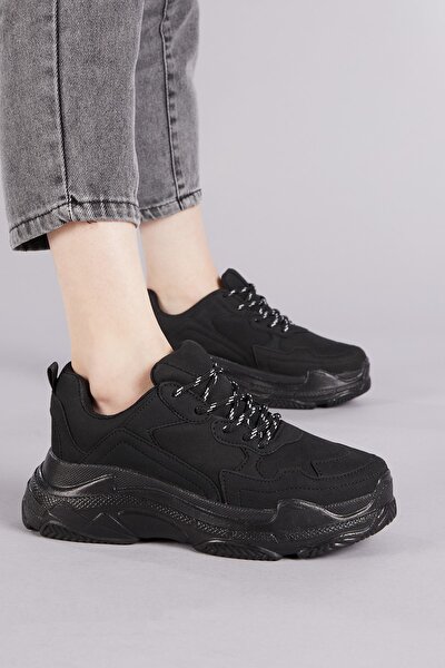 Sneakers - Black - Wedge