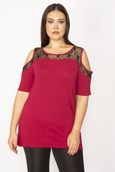 Plus Size Blouse - Red - Relaxed fit