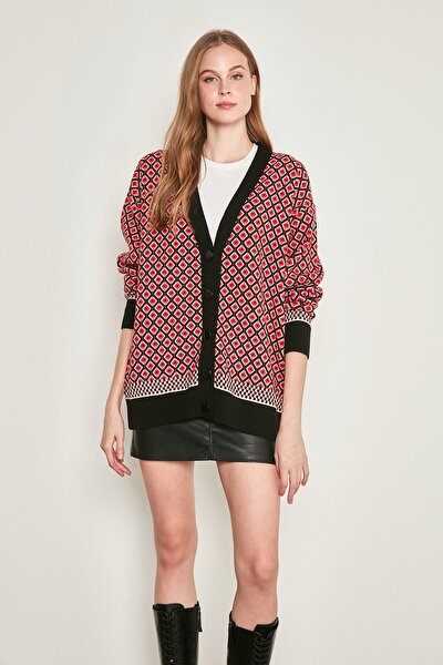 Cardigan - Pink - Fitted