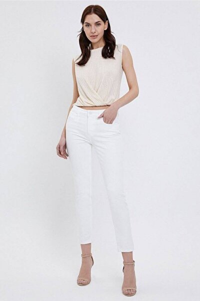 Kadın Beyaz Pantolon Jean