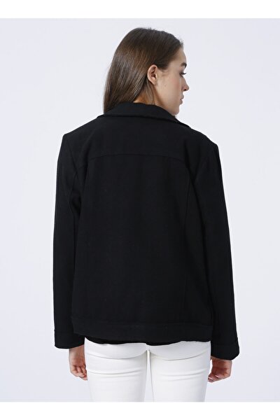 Comfort Cm-ns323 Gömlek Yaka Basic Siyah Kadın Ceket