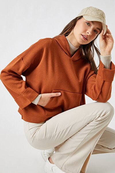 Sweatshirt - Orange - Relaxed Fit