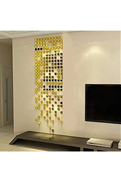 Dekoratif Pleksi Mozaik Gold Ayna 100 Adet