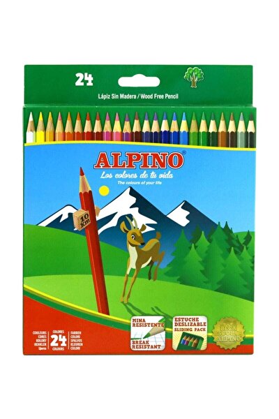 Alpıno 24 Renk Uzun Kuru Boya Kalemi Al-10658