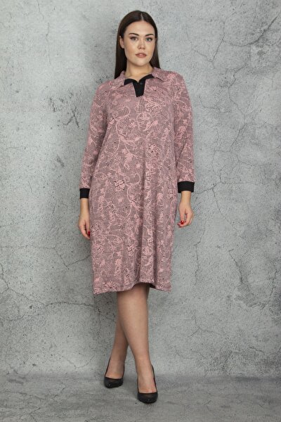Plus Size Dress - Pink - Basic