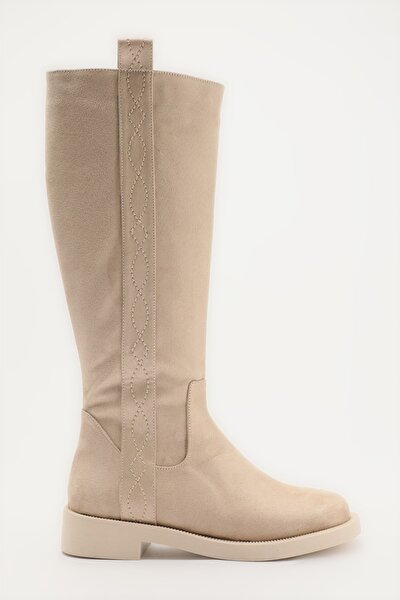 Stiefel - Beige - Blockabsatz
