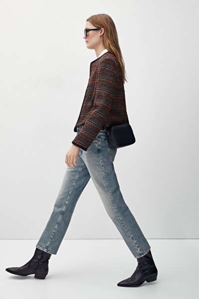 Vintage Tasarımlı Yüksek Bel Jean