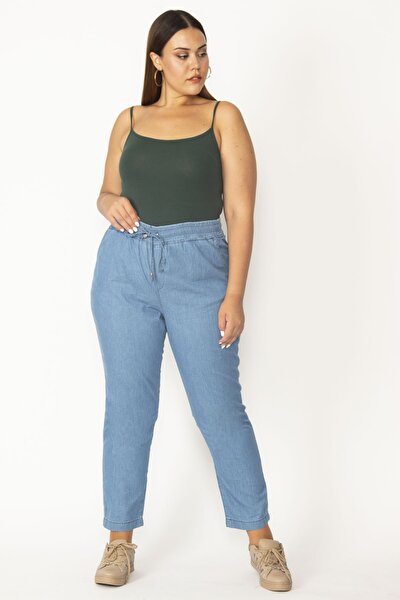 Plus Size Pants - Blue - Relaxed