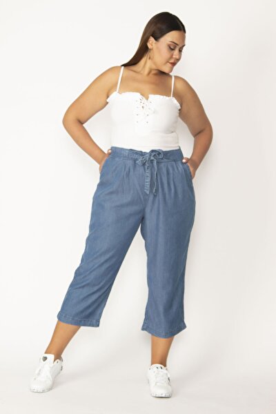 Plus Size Pants - Blue - Relaxed