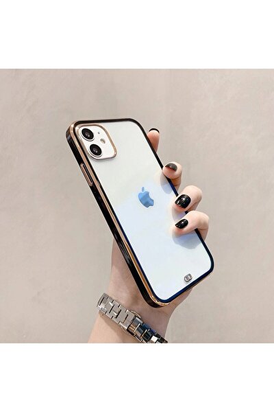 Iphone 11 Uyumlu Premium Electrolize Silikonlu Siyah Telefon Kılıfı