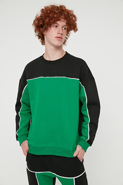 Sweatshirt - Green - Oversize