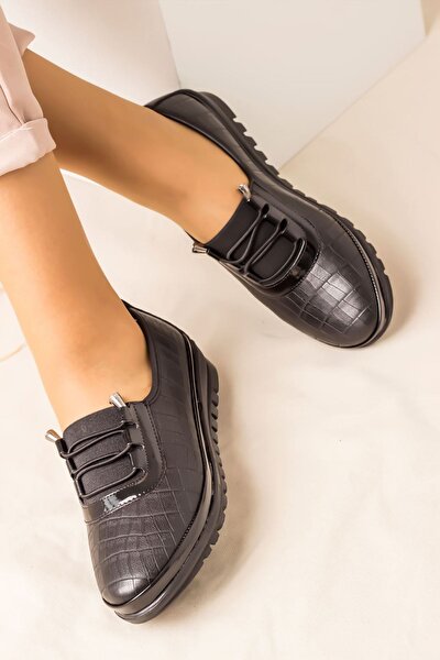 Areca Kadın Rahat Ortopedik Günlük Ayakkabı-siyah