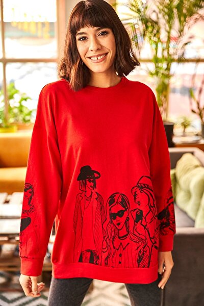 Sweatshirt - Bordeaux - Oversized