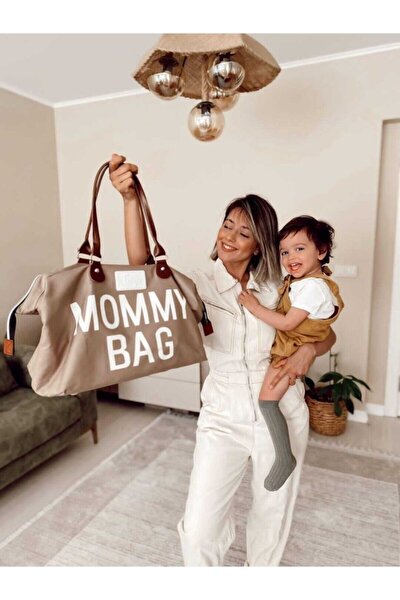 Kadın Bej Mommy Bag Anne Bebek Bakım Çantası