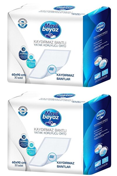 Mavi Beyaz Hasta Alt Acma Yatak Koruyucu Ortu 60 90 Cm Kaydirmaz Bantli Fiyati Yorumlari Trendyol