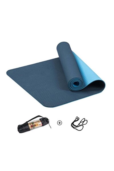 Yoga Pilates NBR Mat, 173 x 61 x 1.0cm - Blue