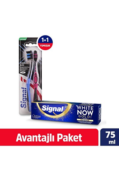Signal Performans Black 1 1 Dis Fircasi Dis Macunu White Now Gold 75 Ml Trendyol