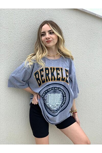Kadın Oversize Berkeley Baskılı T-shirt