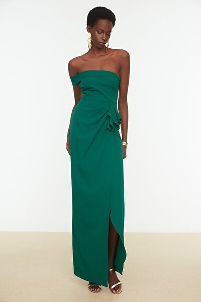 Evening & Prom Dress - Green - Wrapover