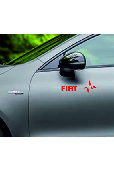 Fiat Linea Için Kalp Atışı Ritim Oto Sticker 2 Adet Sağ Sol Set