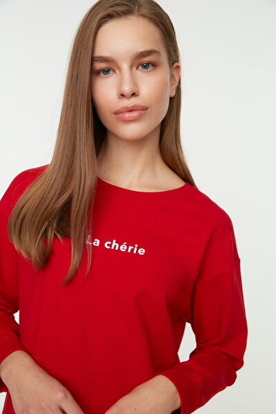 Sweatshirt - Red - Regular fit