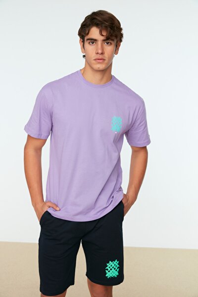 T-Shirt - Lila - Relaxed Fit