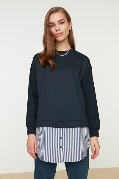Sweatshirt - Navy blue - Regular fit