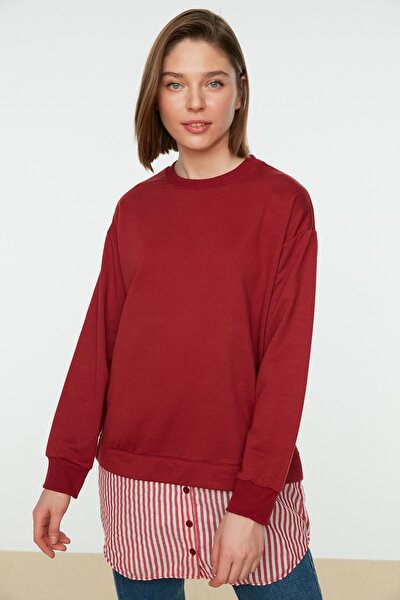 Sweatshirt - Burgundy - Regular fit