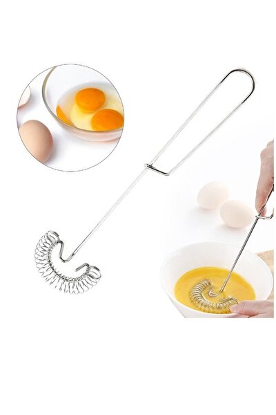 Yaylı Yumurta Çırpıcı Metal Yeni Model Mikser Krem Sos Karıştırıcı Saplı