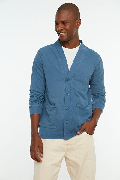 Strickjacke - Dunkelblau - Regular Fit