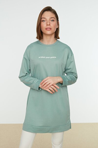 Sweatshirt - Green - Regular fit