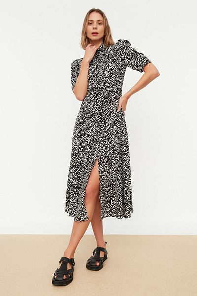 Kleid - Mehrfarbig - Blusenkleid