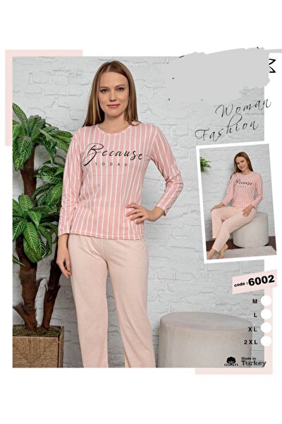 Pamuklu Uzunkollu Pijama Takımı