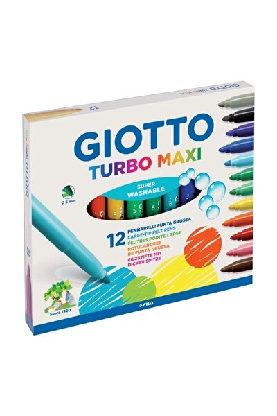 Gıotto Keçeli Kalem 12 Renk Turbo Maxı