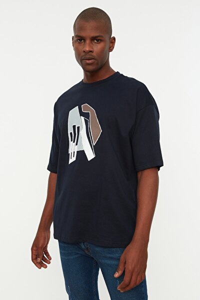T-Shirt - Navy blue - Oversize