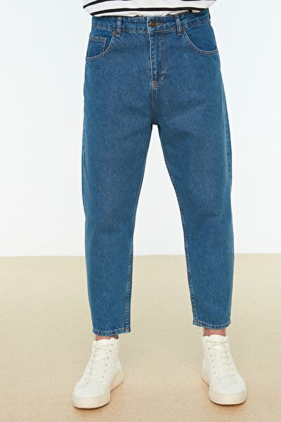 Jeans - Navy blue - Loose