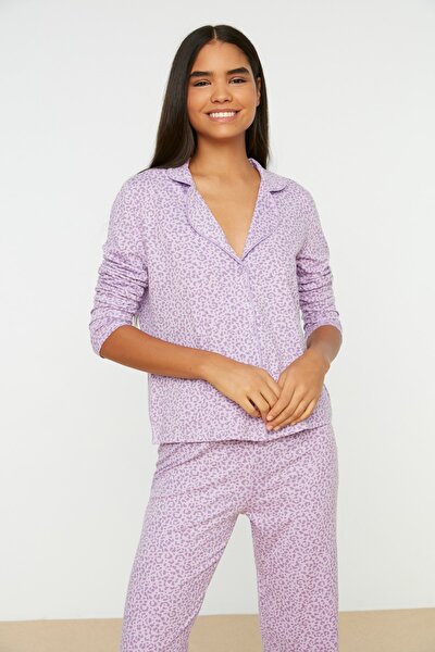 Pajama Set - Purple - Animal print