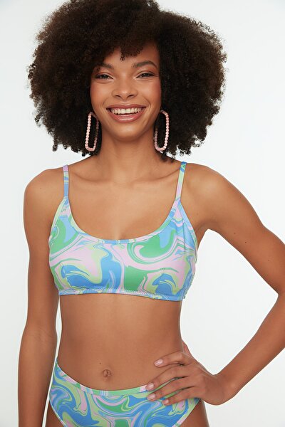 Bikinioberteil - Mehrfarbig - Batikmuster
