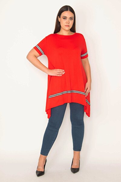 Plus Size Tunic - Red - Relaxed fit