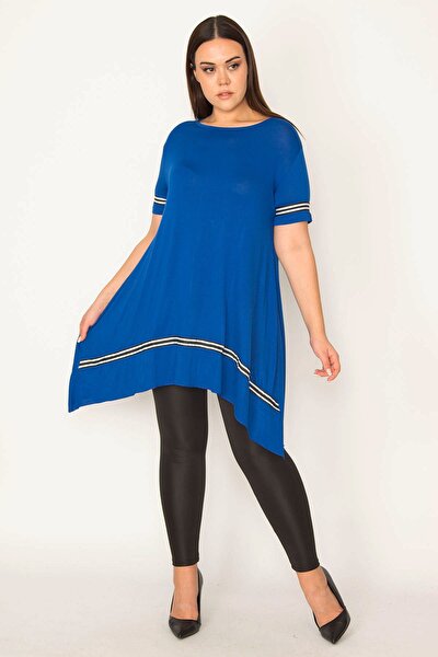 Plus Size Tunic - Blue - Relaxed