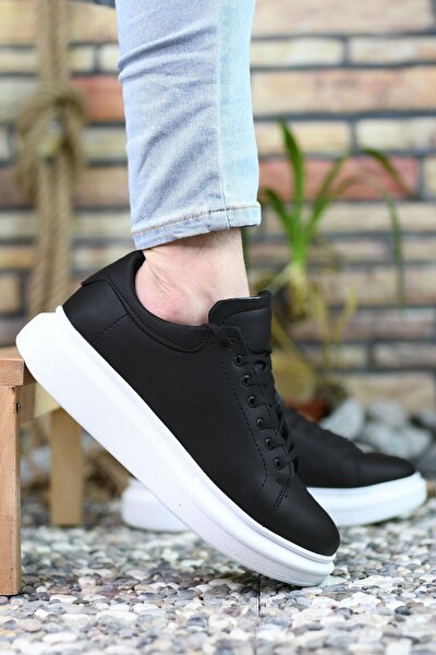 Siyah Siyah Beyaz Erkek Sneaker 0012360