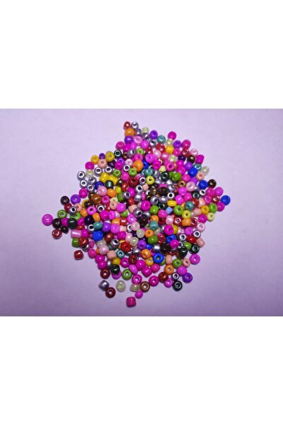 Platin Hediyelik 100 Gram Karisik Renk Cam Orta Boy Kum Boncuk 4mm 4 Mm Trendyol
