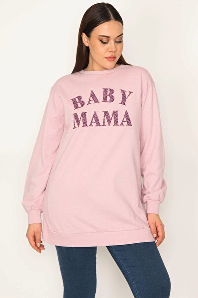 Plus Size Sweatshirt - Pink - Regular fit