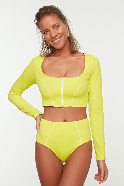 Bikini-Hose - Grün - Unifarben